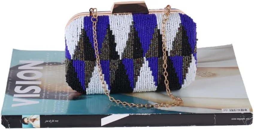 Leisure Women's Handheld Dinner Bag Beaded Embroidery Bag(E)
