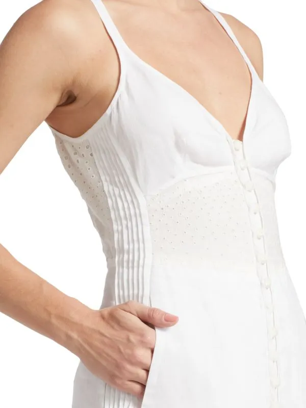 Linen dress rag & bone sleeveless criseli, white