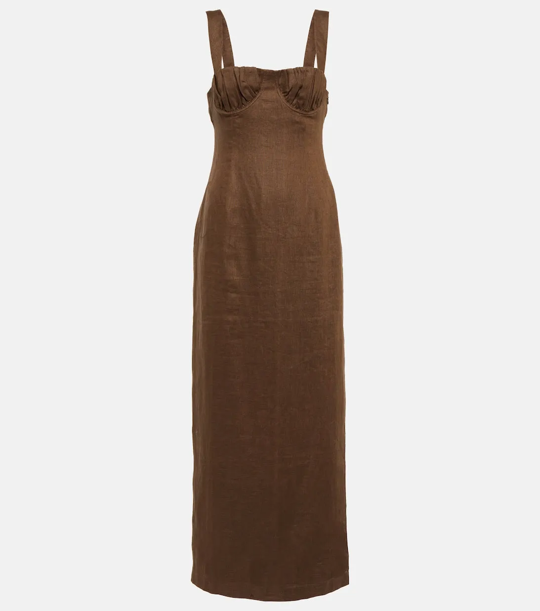 Linen maxi dress Bettina SIR, brown
