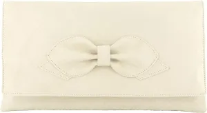LONI Gorgeous Faux Suede Envelop Style Bridal Wedding Evening Clutch Party Purse Hand Bag