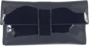 LONI Womens Sensational Faux Patent Large Clutch Bag/Shoulder Bag Wedding Party Prom Bag