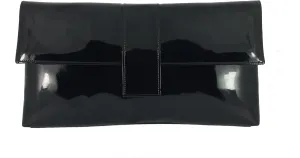 LONI Womens Sensational Faux Patent Large Clutch Bag/Shoulder Bag Wedding Party Prom Bag