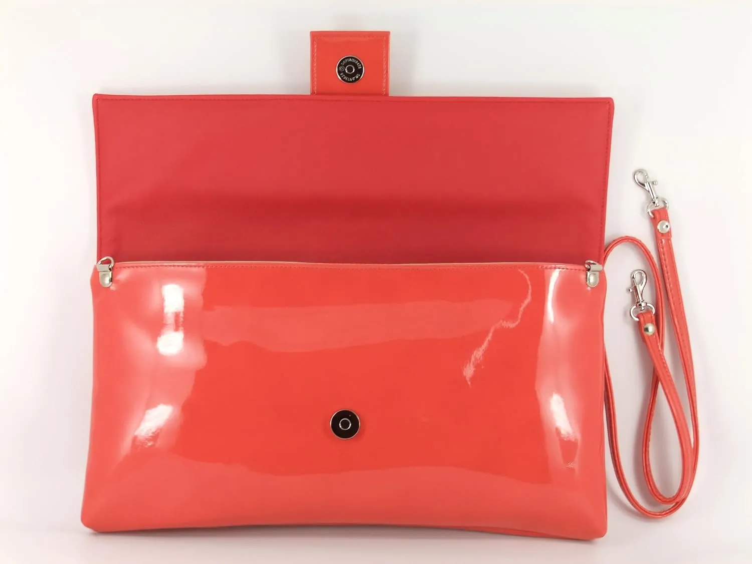 LONI Womens Sensational Faux Patent Large Clutch Bag/Shoulder Bag Wedding Party Prom Bag