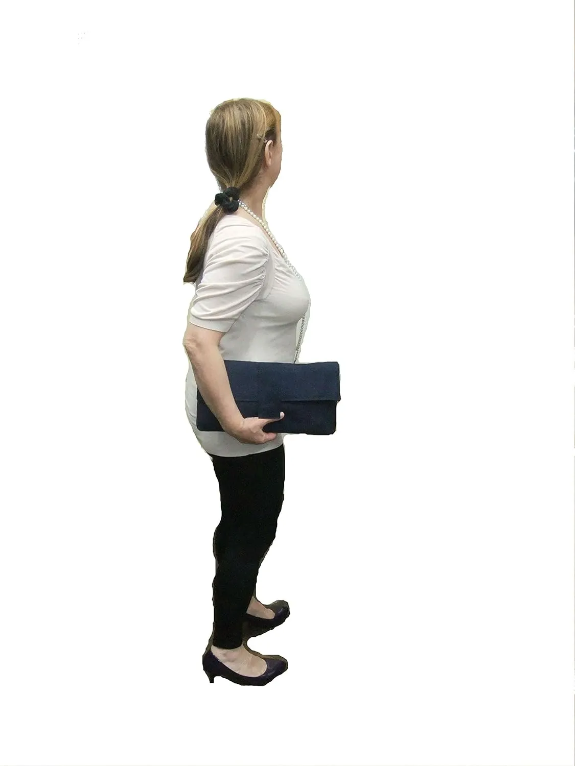 LONI Womens Sensational Faux Patent Large Clutch Bag/Shoulder Bag Wedding Party Prom Bag
