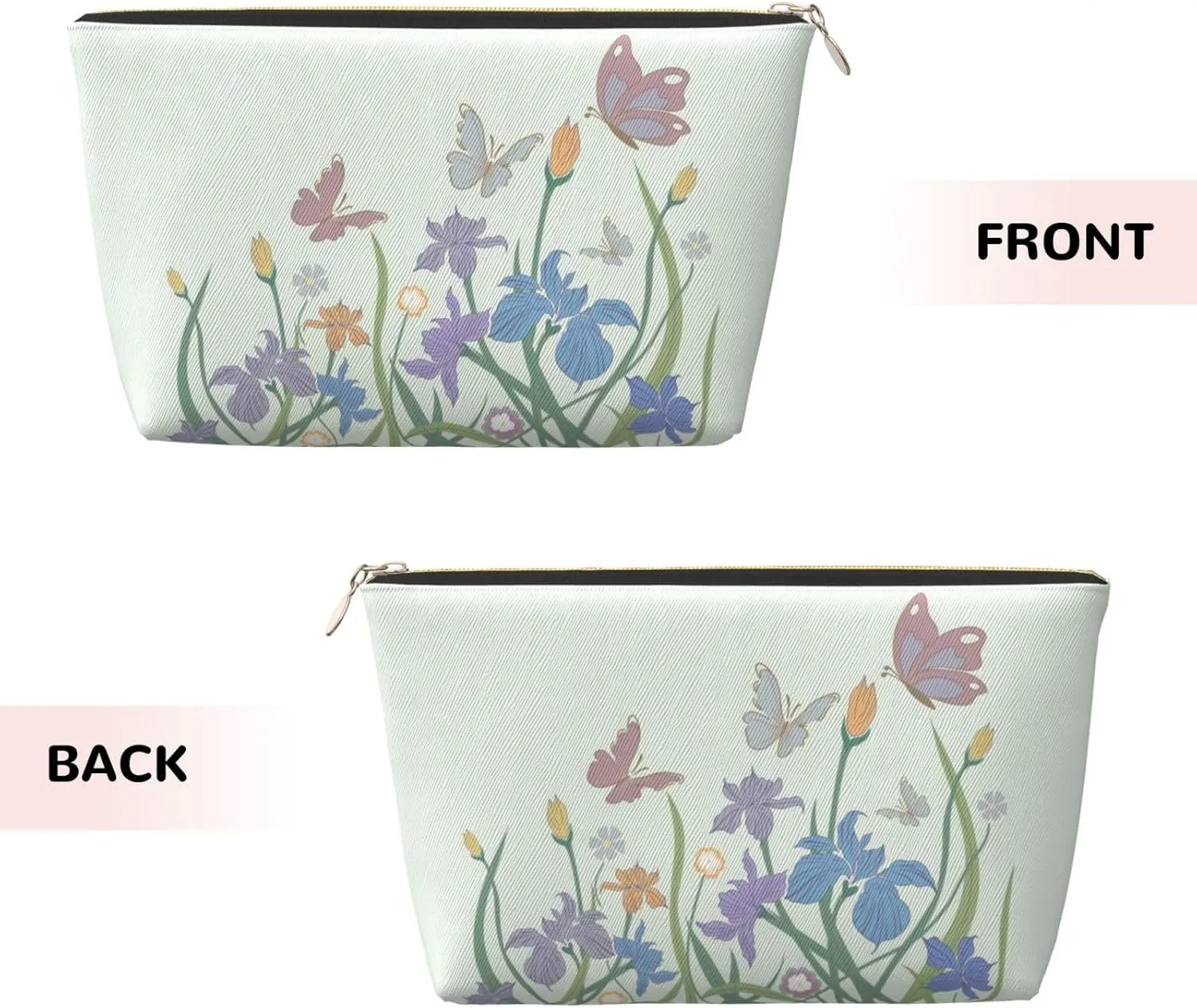 Makeup Bag Women Cute Leather Cosmetic Bag, Travel Portable Waterproof Washable Small Makeup Bag with Zipper for Girl, 7 X 5 X 2.4 In, Green