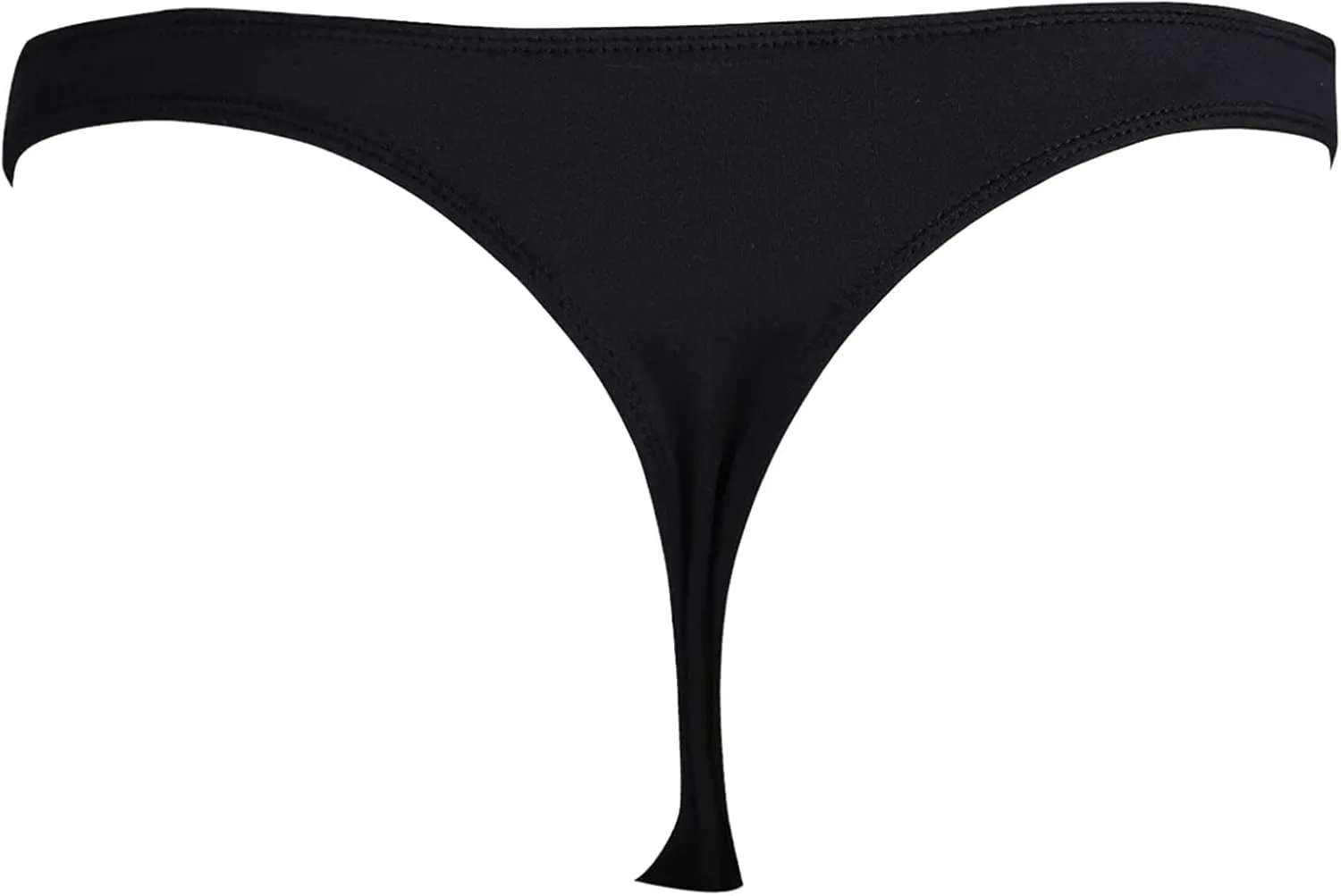 Men Sexy Thong Underpant Funny Button Removable Pouch Faux Leather Underwear Breathable C-String Bikini Briefs