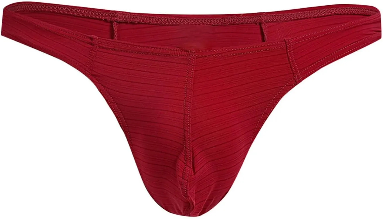 Men's Sexy Underwear Low Waist G-String Thongs Lightweight Breathable Bikini Panties Pouch Sissy Briefs