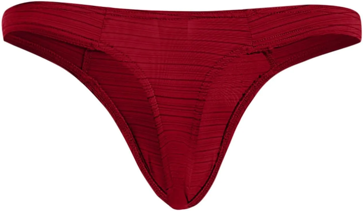 Men's Sexy Underwear Low Waist G-String Thongs Lightweight Breathable Bikini Panties Pouch Sissy Briefs