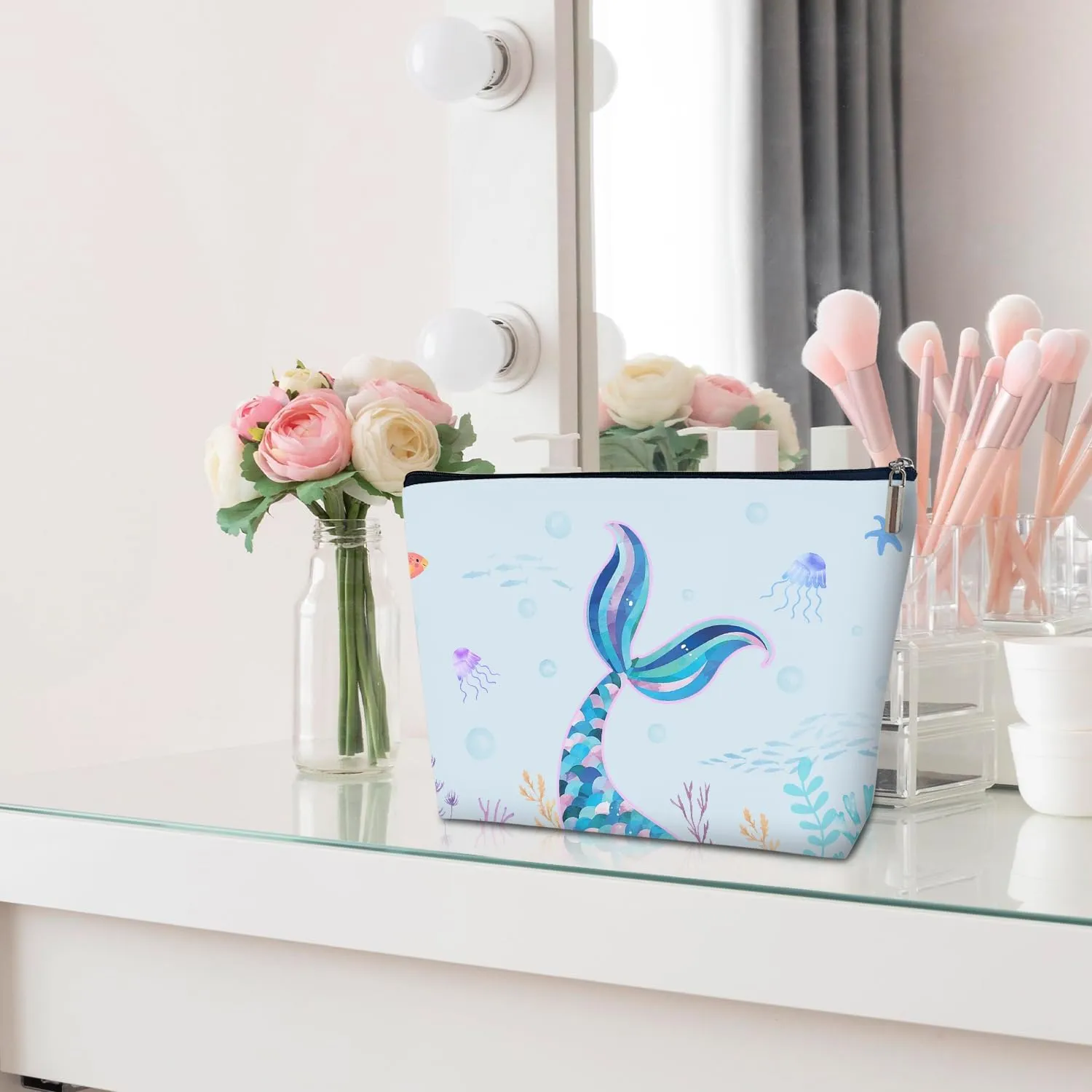 Mermaid Ocean Multifunctional Makeup Bag - Vacation Gift for Her