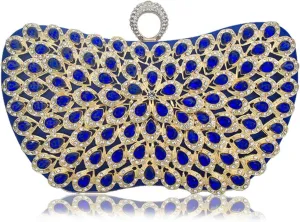 Metallic colorful Diamonds Beaded Clutch Wedding Purses Elegant Evening Bags Ladies Day Clutches Party Bag