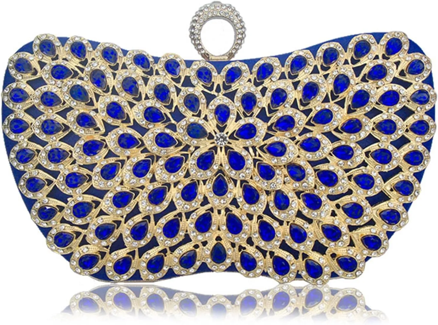 Metallic colorful Diamonds Beaded Clutch Wedding Purses Elegant Evening Bags Ladies Day Clutches Party Bag