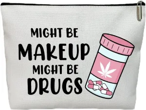 Might Be Multifunctional Makeup & Drug Bag - Gift for Her, Women & Friends - Travel Toiletry Pouch -02