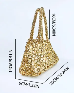 Molodo Acrylic Evening Clutch Purses for Women Elegant Evening Bag Gorgeous Woven Handbag for Wedding Party 2025