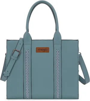 Montana West  Wrangler Purse for Women Large Work Tote Bags with Strap Vintage Top-Handle Handbags