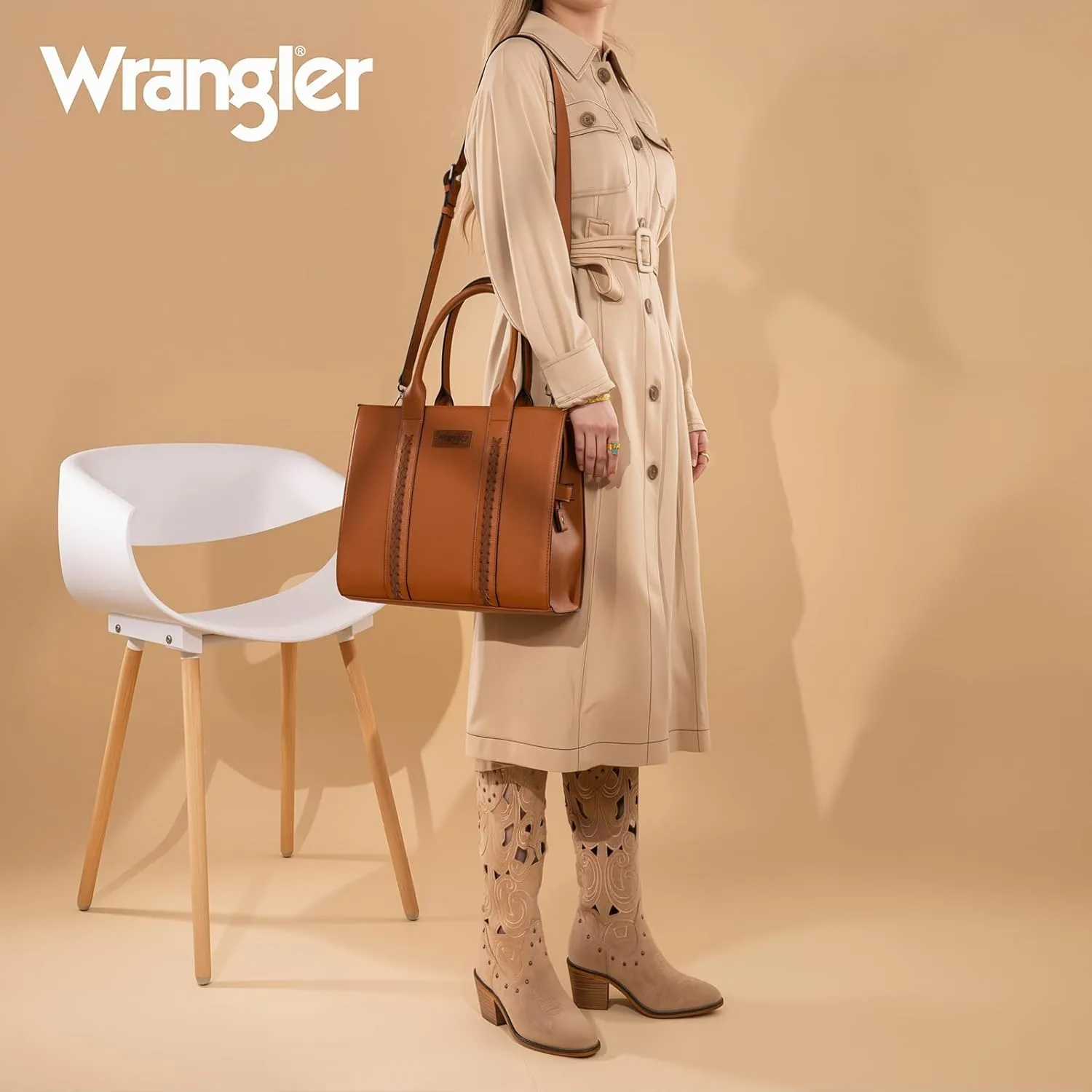 Montana West  Wrangler Purse for Women Large Work Tote Bags with Strap Vintage Top-Handle Handbags