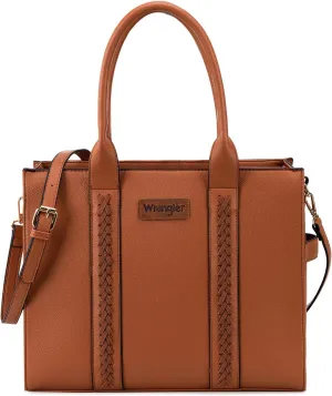 Montana West  Wrangler Purse for Women Large Work Tote Bags with Strap Vintage Top-Handle Handbags