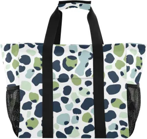 Nander Beautiful Leopard Print Foldable Tote Bag Waterproof Sandproof Women Beach Bag Handbag Gym Bag