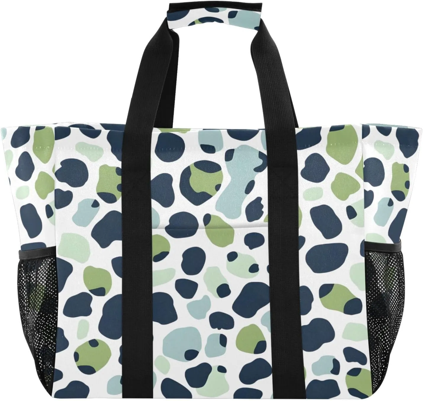 Nander Beautiful Leopard Print Foldable Tote Bag Waterproof Sandproof Women Beach Bag Handbag Gym Bag