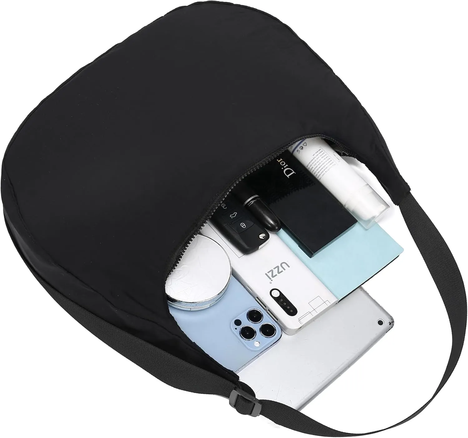 Nylon Crescent Crossbody Bags for Women,Shoulder Casual Dumpling Purse