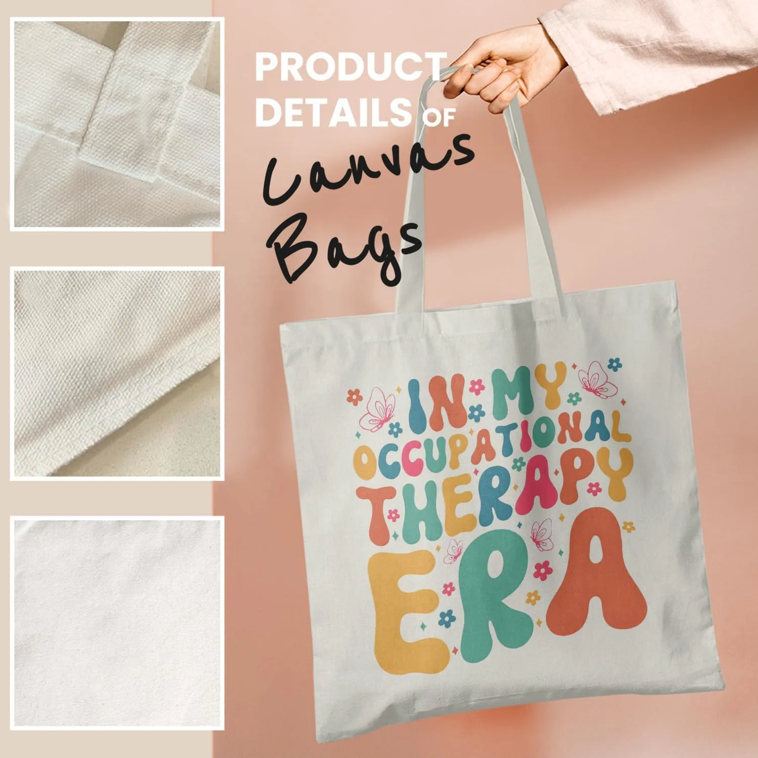 Occupational Therapist Gifts,OT Gifts, Occupational Therapist Canvas Tote Bags for Women, Reusable Grocery Bags