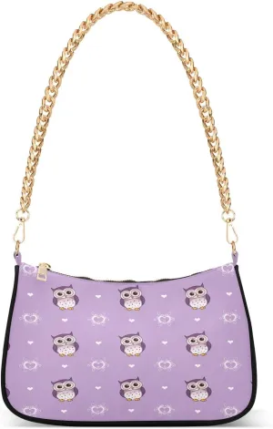 Owl Purple Womens Purse, Casual Bags for Women