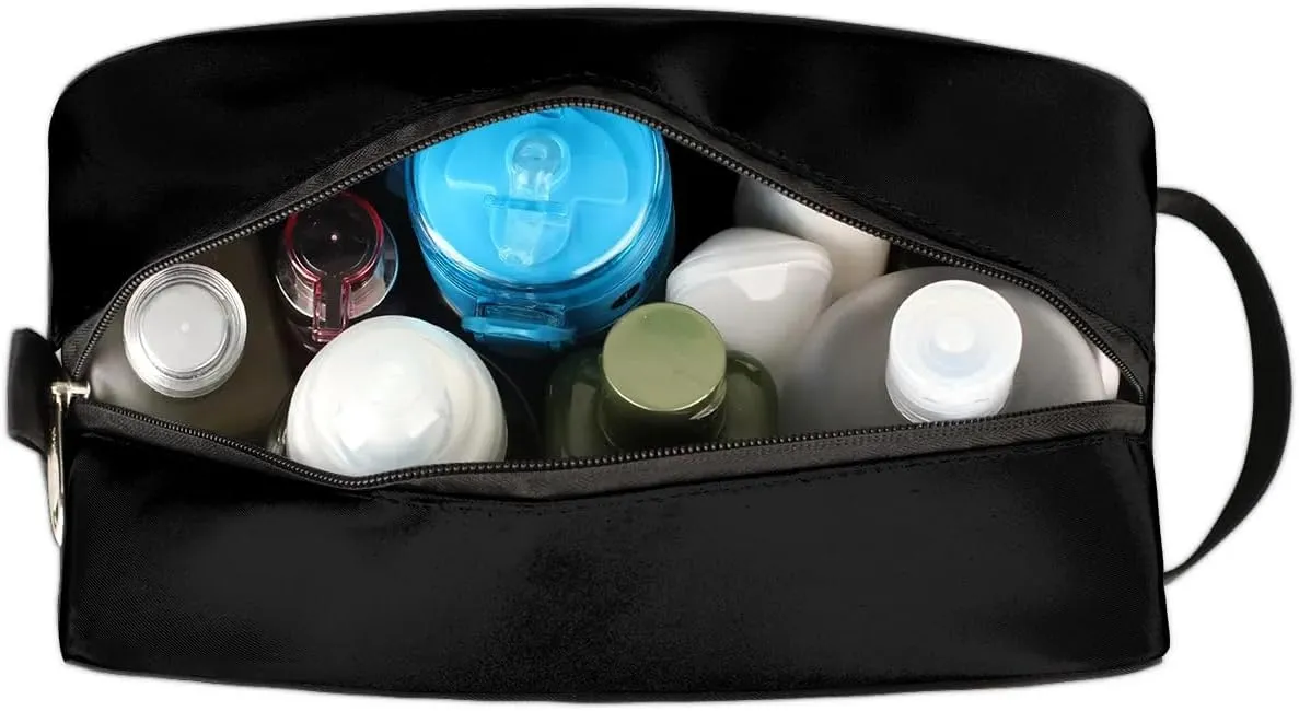 Personalized Gift Travel Makeup Bag for Women Girls, Cosmetic Bag Make Up Bag Organizer Toiletry Bag Christmas Birthday Mother's Day Gift Hot Pink Dripping