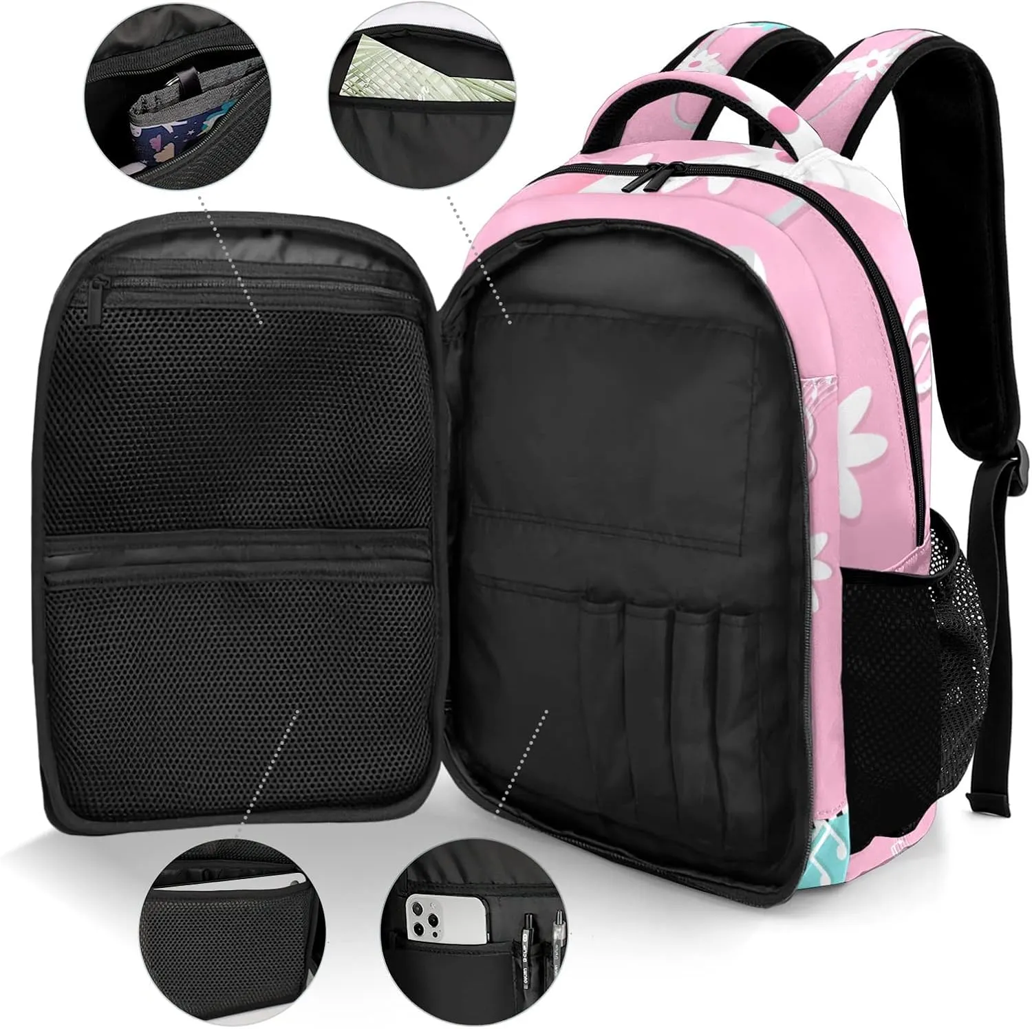 Personalized Music Backpack Multifunctional Waterproof Laptop Bag for Travel Gift