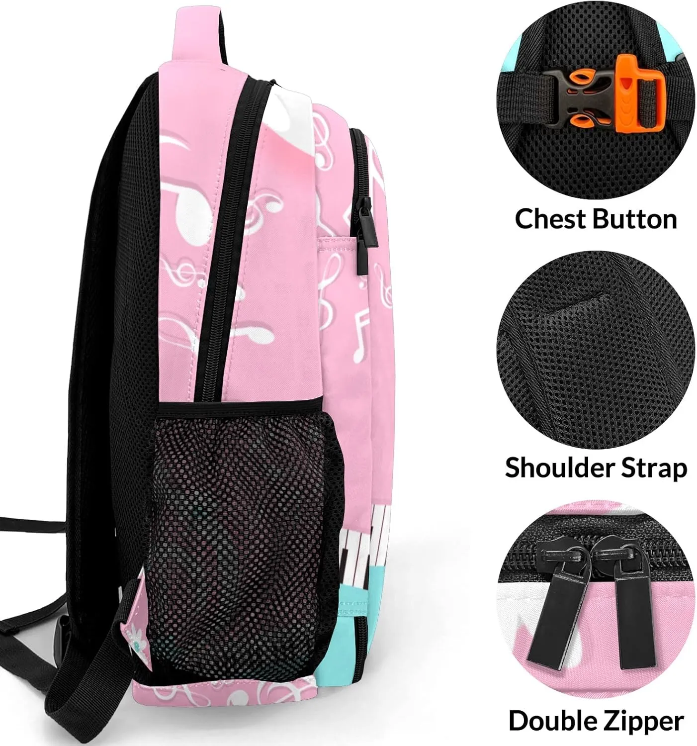 Personalized Music Backpack Multifunctional Waterproof Laptop Bag for Travel Gift