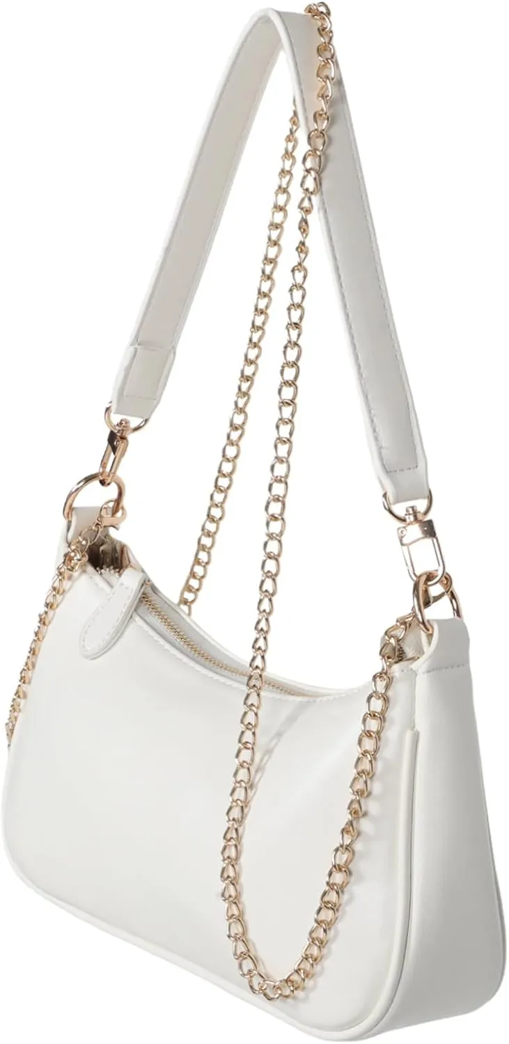 Pu Shoulder Bag Top Handle Purse Trendy Crossbody Handbag Underarm Clutch Purse Small Bag