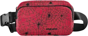 Red with Black Webs Belt Bags Everywhere Belt Bag with Adjustable Strap Waterproof Crossbody Bags for Women