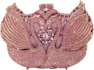 Rhinestone Clutch Swan Shaped Rhinestone Evening Bags Women Gorgeous Diamond Metal Clutch Purses And Handbags Wedding Party
