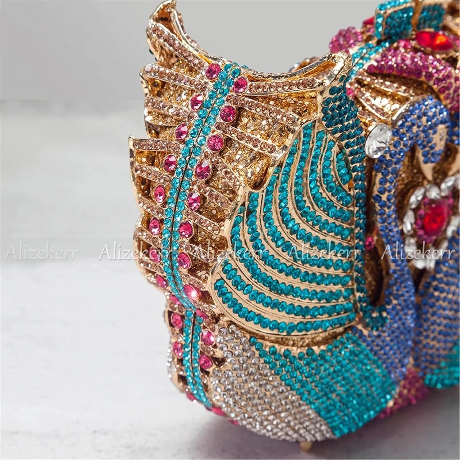 Rhinestone Clutch Swan Shaped Rhinestone Evening Bags Women Gorgeous Diamond Metal Clutch Purses And Handbags Wedding Party