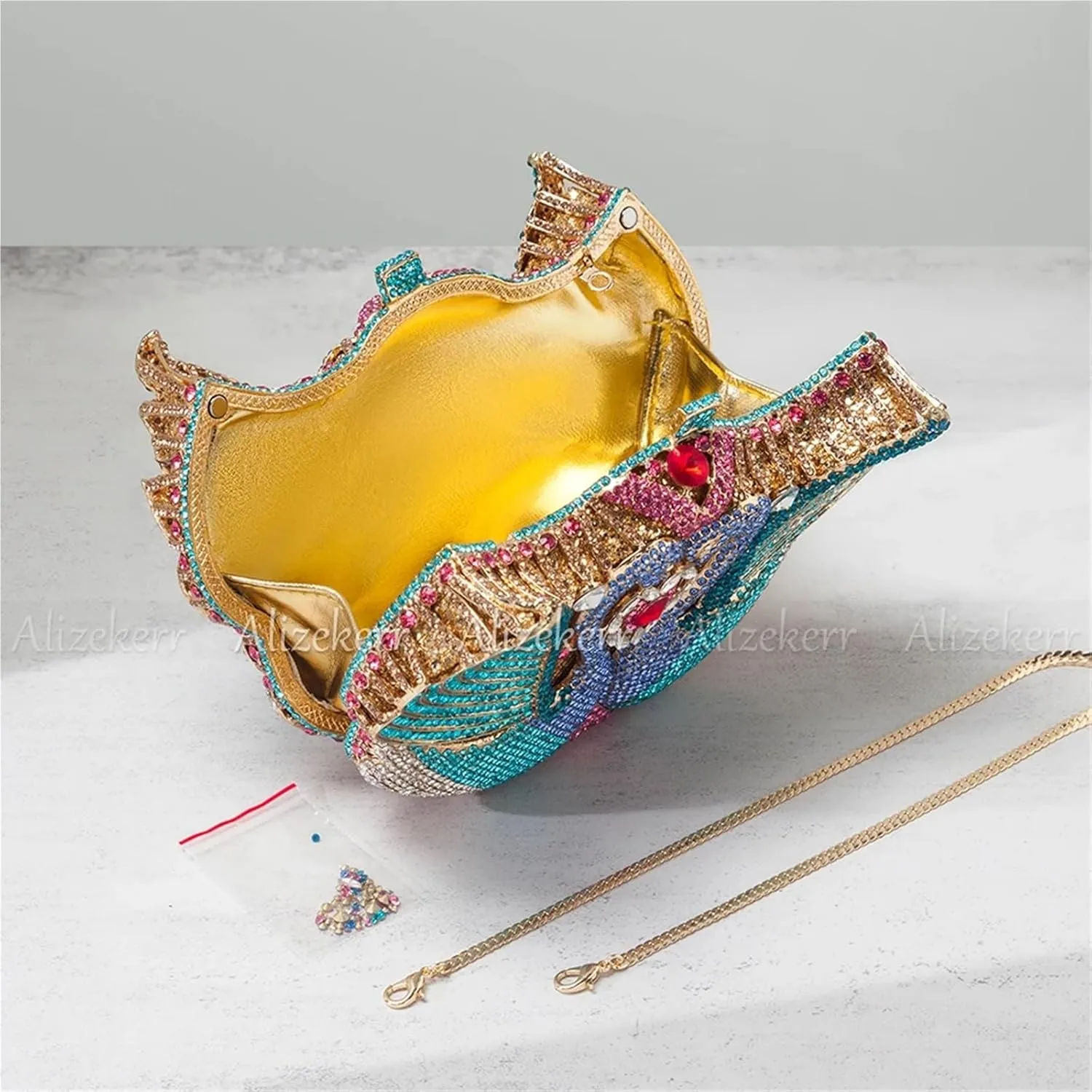 Rhinestone Clutch Swan Shaped Rhinestone Evening Bags Women Gorgeous Diamond Metal Clutch Purses And Handbags Wedding Party