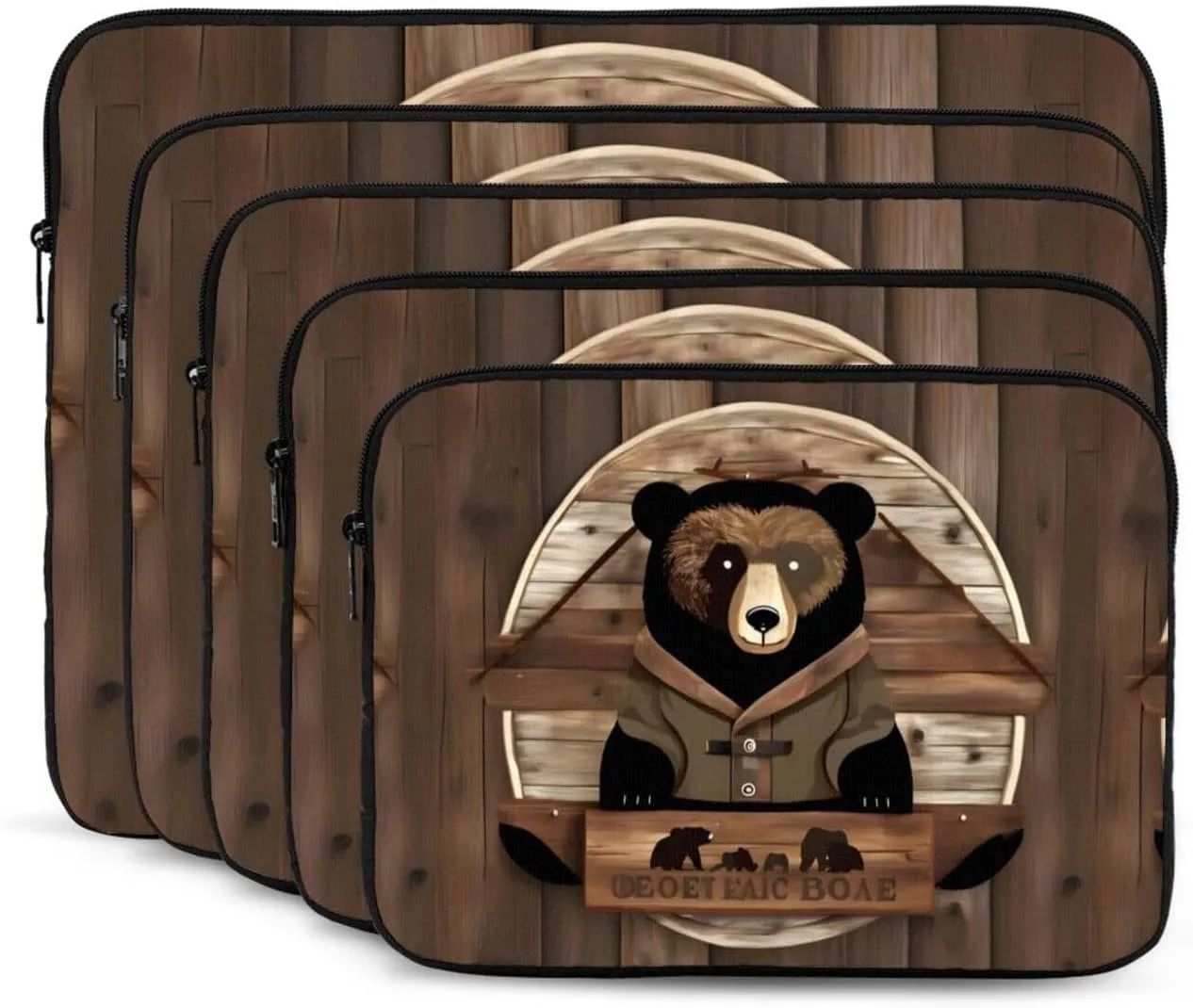 Rustic Bear Laptop Inner Bag Laptop Sleeve Case Briefcase Carrying Laptop Cover