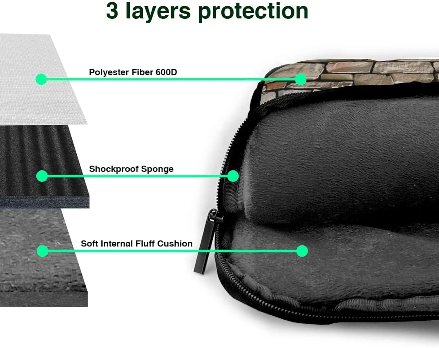 Rustic Stone Wall Laptop Tote Bag Travel Business Computer Bag Work Bag for Men Women