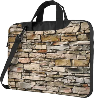 Rustic Stone Wall Laptop Tote Bag Travel Business Computer Bag Work Bag for Men Women