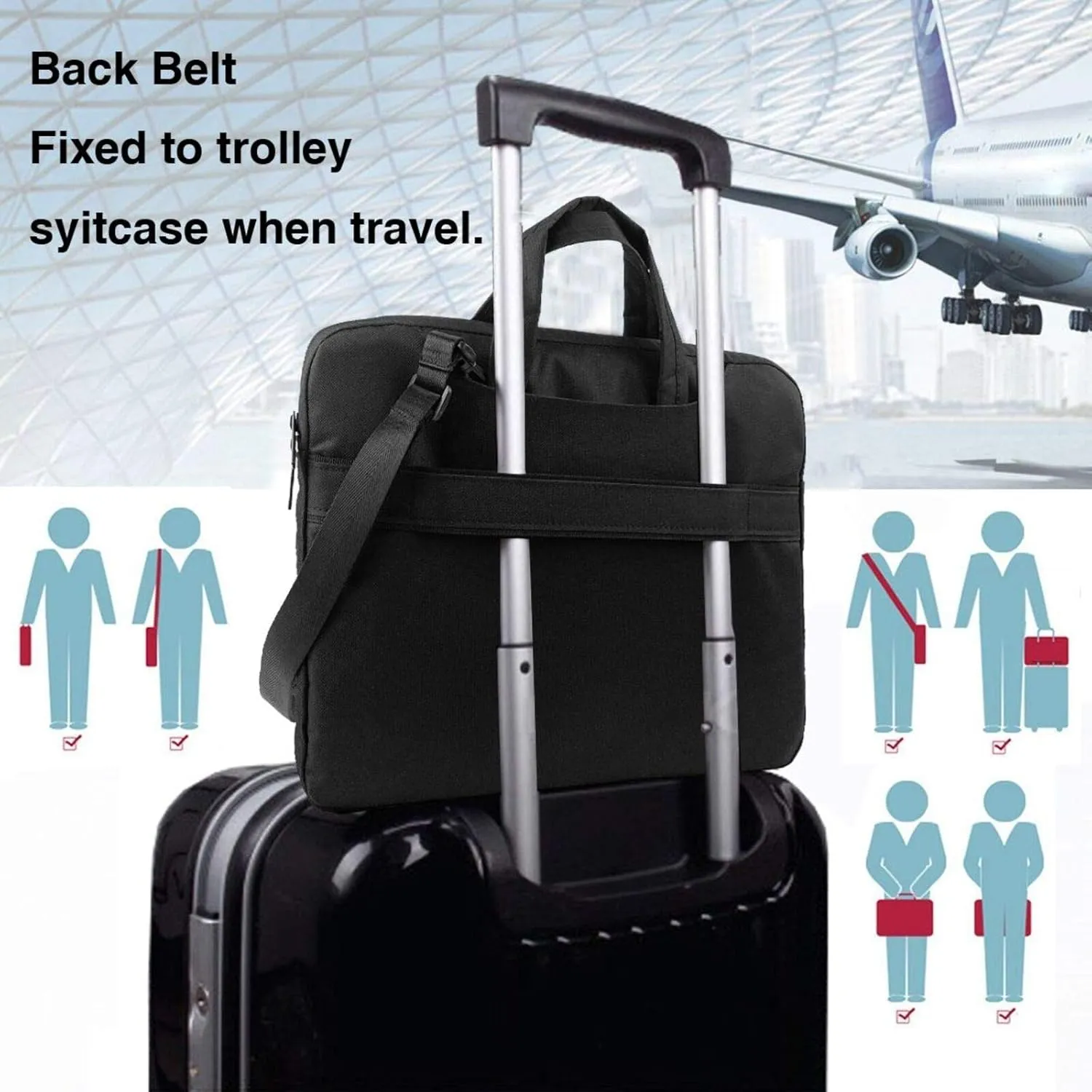 Rustic Stone Wall Laptop Tote Bag Travel Business Computer Bag Work Bag for Men Women