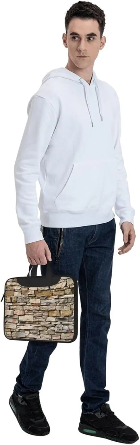 Rustic Stone Wall Laptop Tote Bag Travel Business Computer Bag Work Bag for Men Women