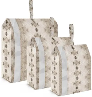 Rustic Tie Dyed Packing Cubes Set of 3, Lightweight Travel Luggage Organizers Foldable Bags for Easy Packing and Organization