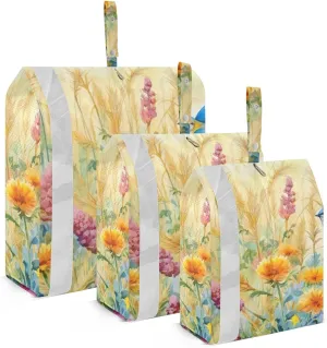 Rustic Wildflowers Bird Packing Cubes Set of 3, Lightweight Travel Luggage Organizers Foldable Bags for Easy Packing and Organization