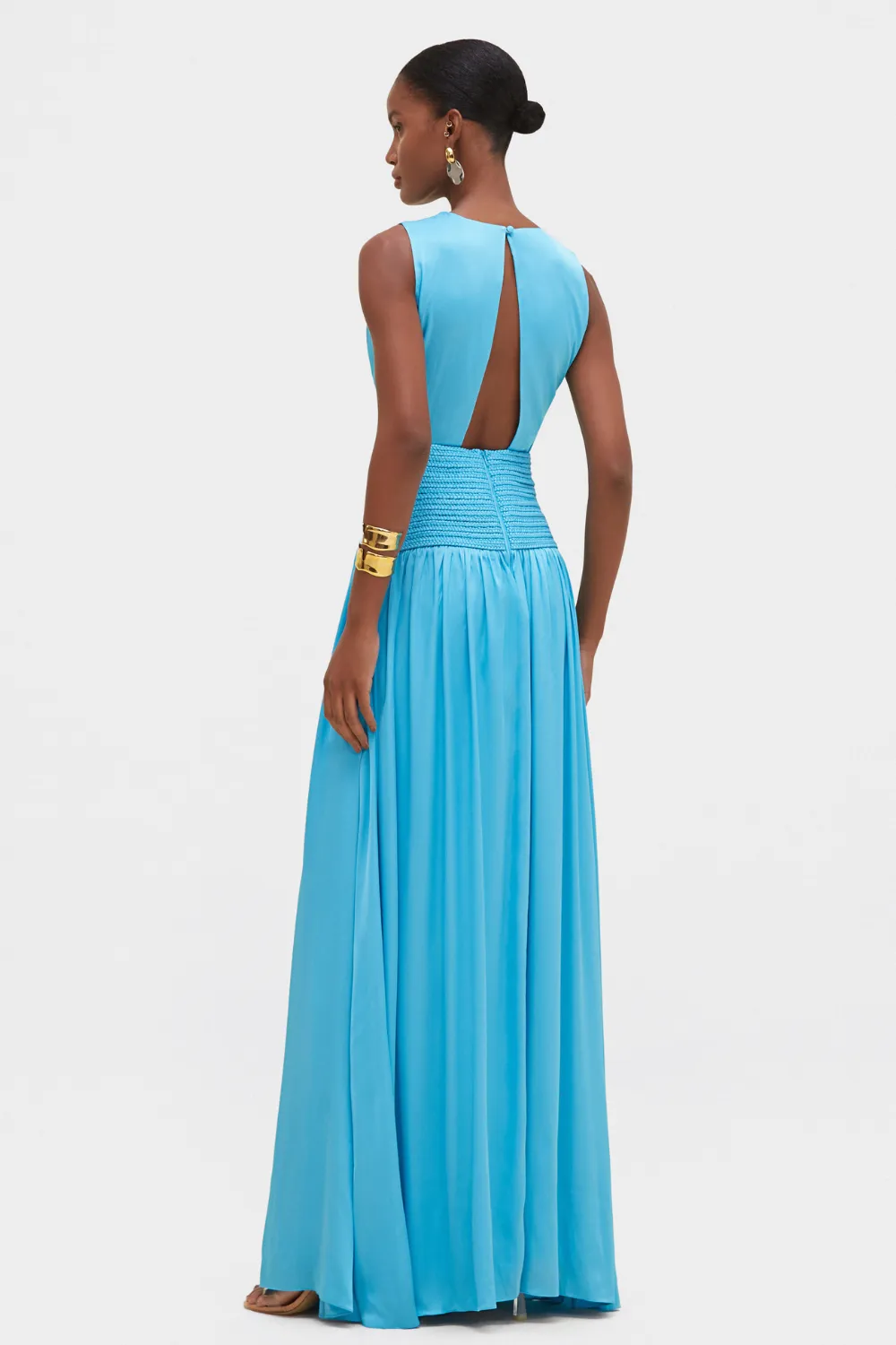SATIN SUNSET CUT OUT GOWN