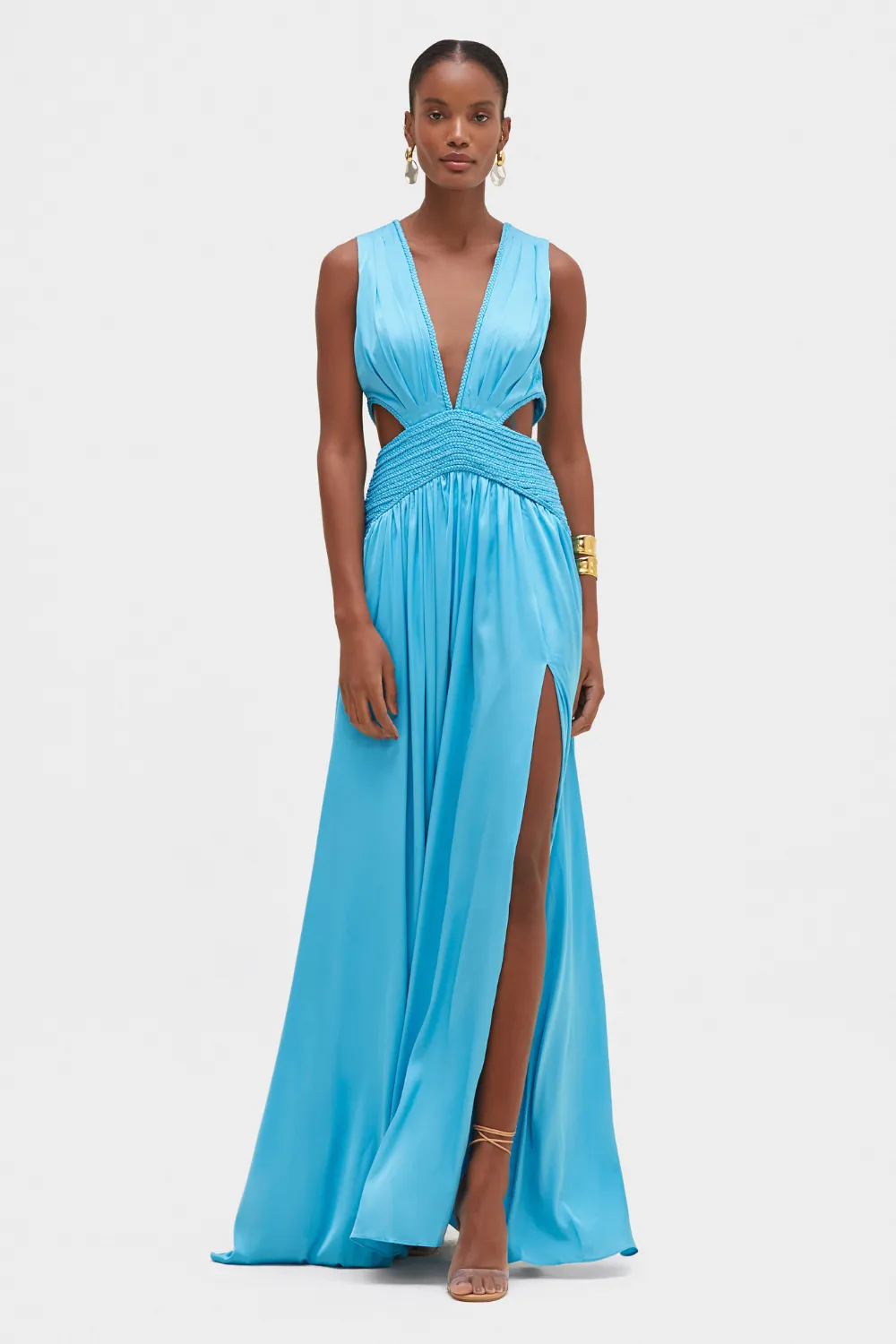 SATIN SUNSET CUT OUT GOWN