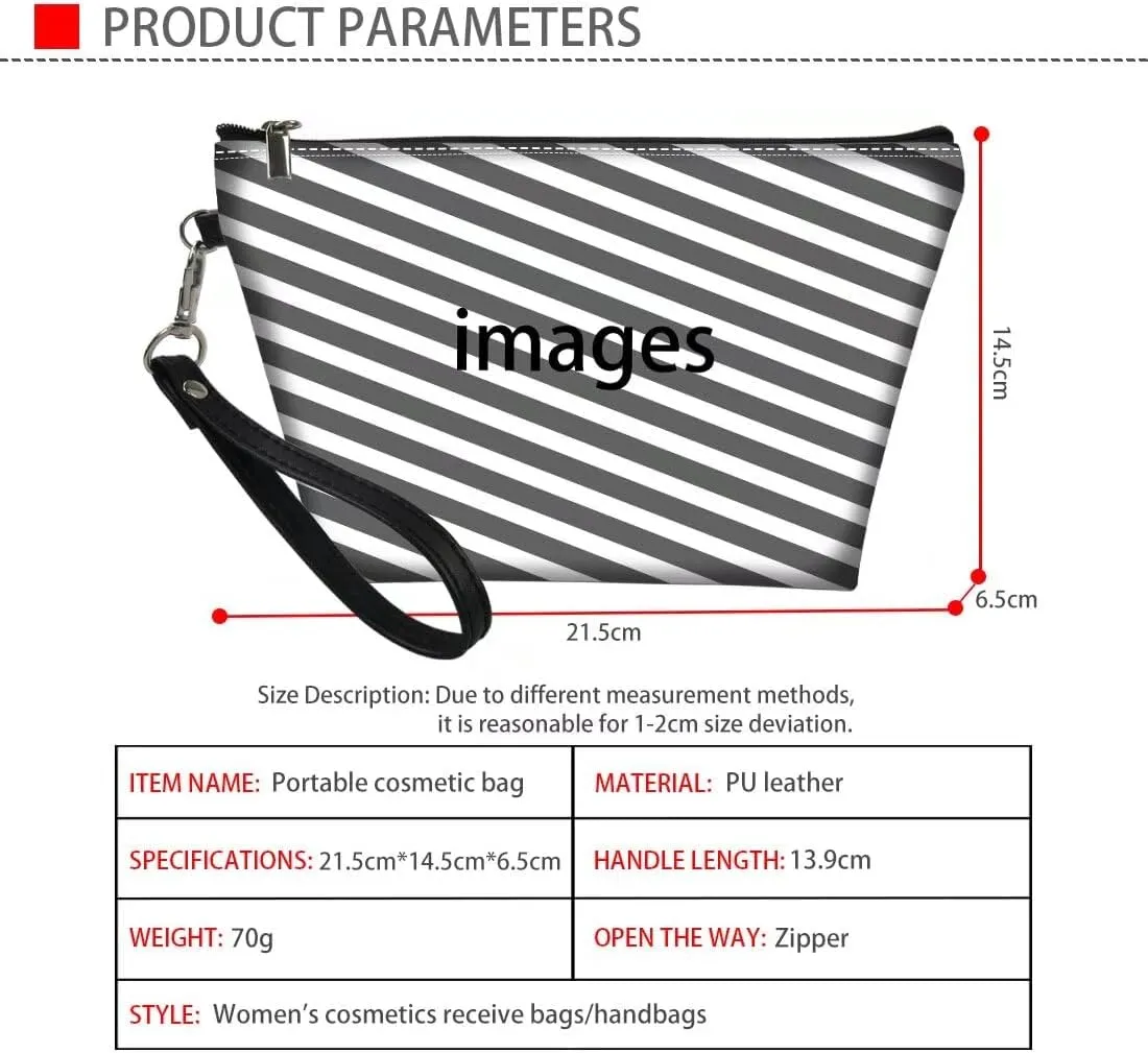 SEANATIVE Cute Animal Puppy Print Makeup Bag for Women Girls Zipper Cosmetic Pouch Multifunctional Makeup Brushes Storage Bag