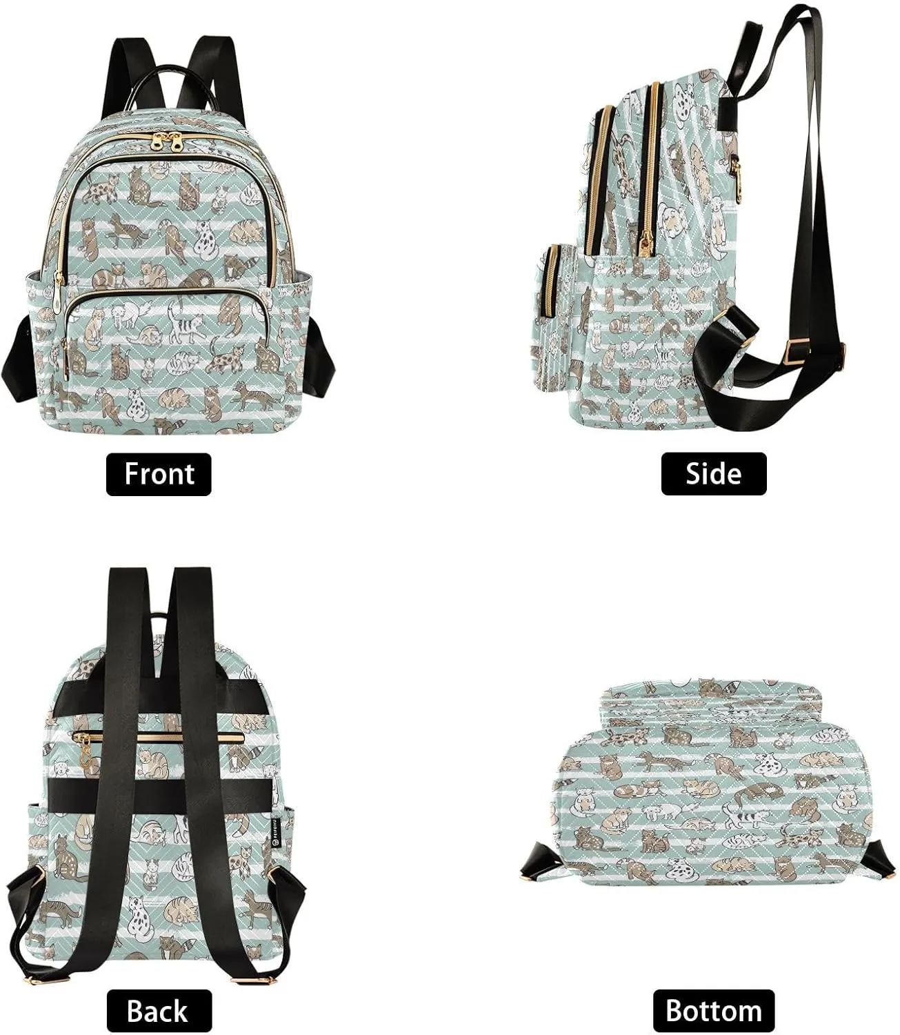 senya Fashion Backpack Mini Backpack Purse Casual Daily Backpack Cats Animals for Travel for College Work