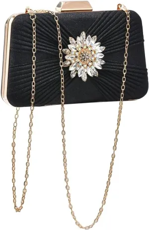 Sequin Evening Women's Sparkly Rhinestone Clutch Bridal Shoulder Crossbody Wedding Purse Glitter Crystal Elegant