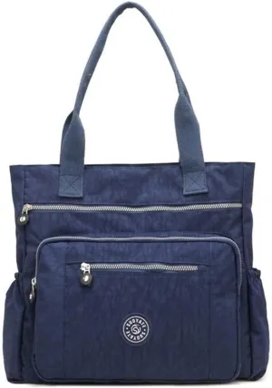 Shoulder Bag For Women Waterproof HandBag Casual Washed Nylon Multi Pocket Casual Hobo Bags Travel Purses