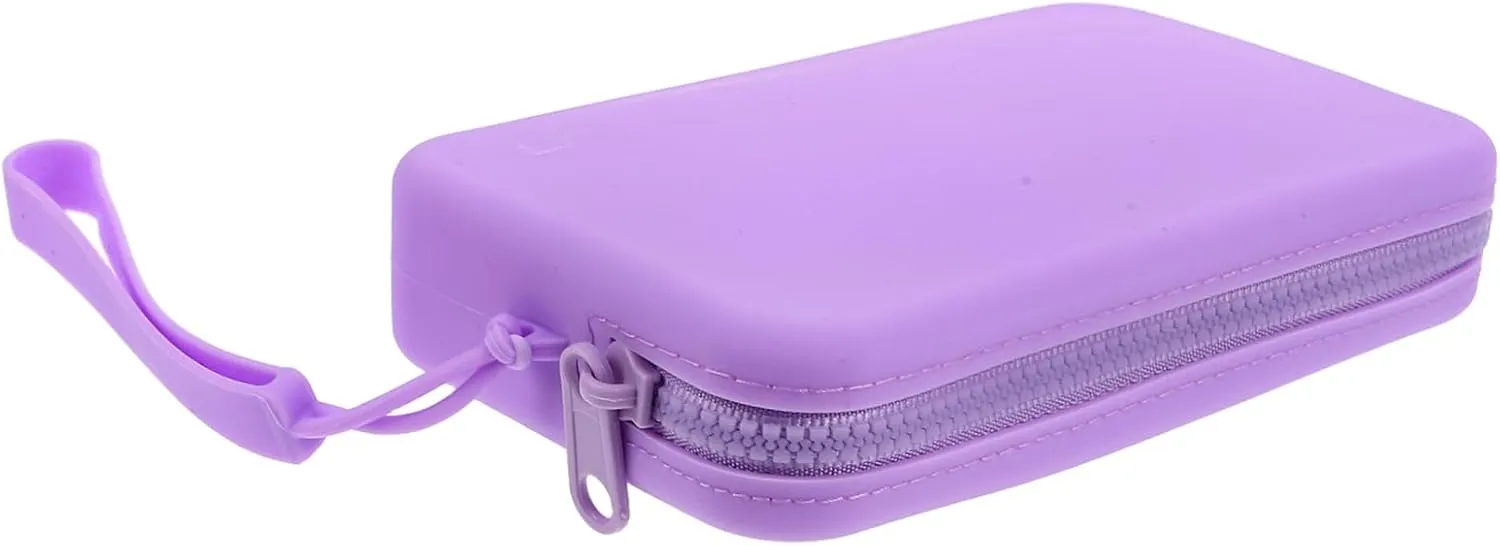 Silicone Makeup Travel Bag Brush Holder Large Capacity Zipper Closure Portable Toiletry Organizer for Women