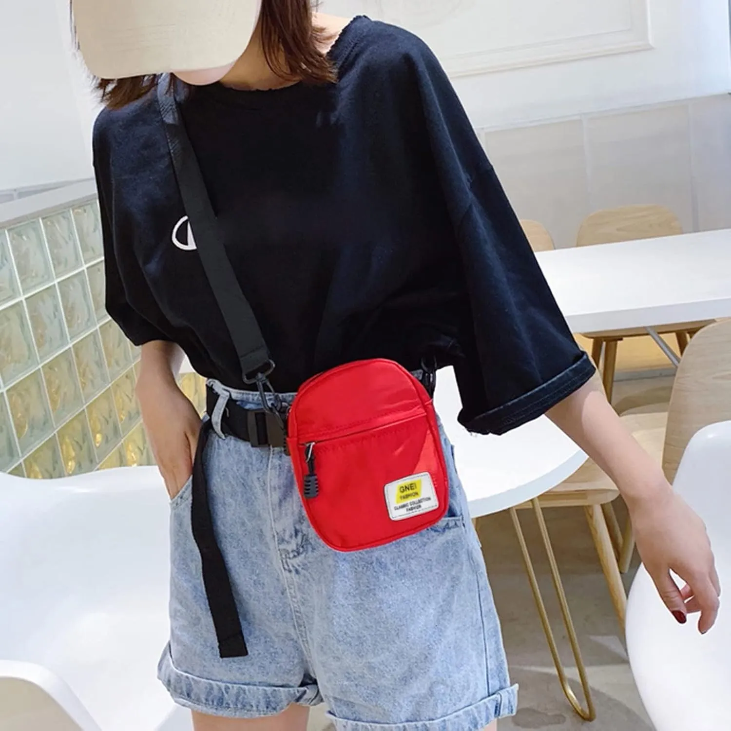 Small Purse Cute Tote Handbag 2025 Korean Fashion Simple Casual One Shoulder Crossbody Nylon Small Square Bag
