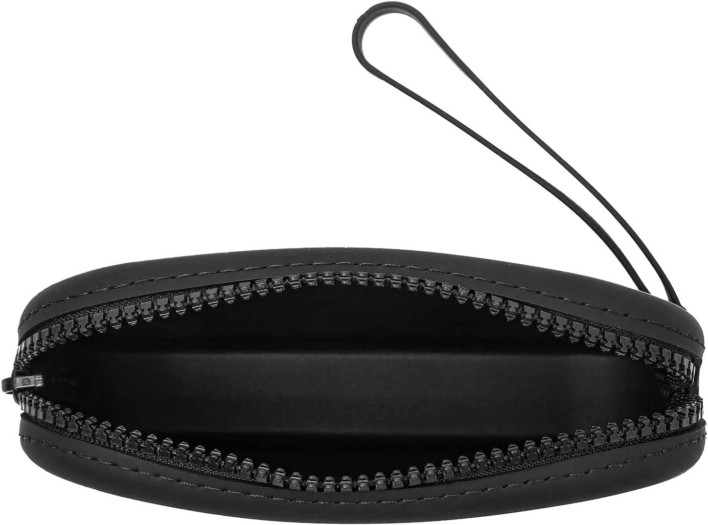 Small Silicone Multifunctional Essential Bag Zipper Pouch Portable Travel Makeup Bag for Women Men Cards Cash (Black)