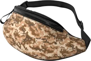 Sport Waist Bag For Men Women-Desert Camo Fanny Pack-Casual Bum Bags Hiking Running Belt Bags